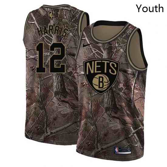 Youth Nike Brooklyn Nets 12 Joe Harris Swingman Camo Realtree Collection NBA Jersey